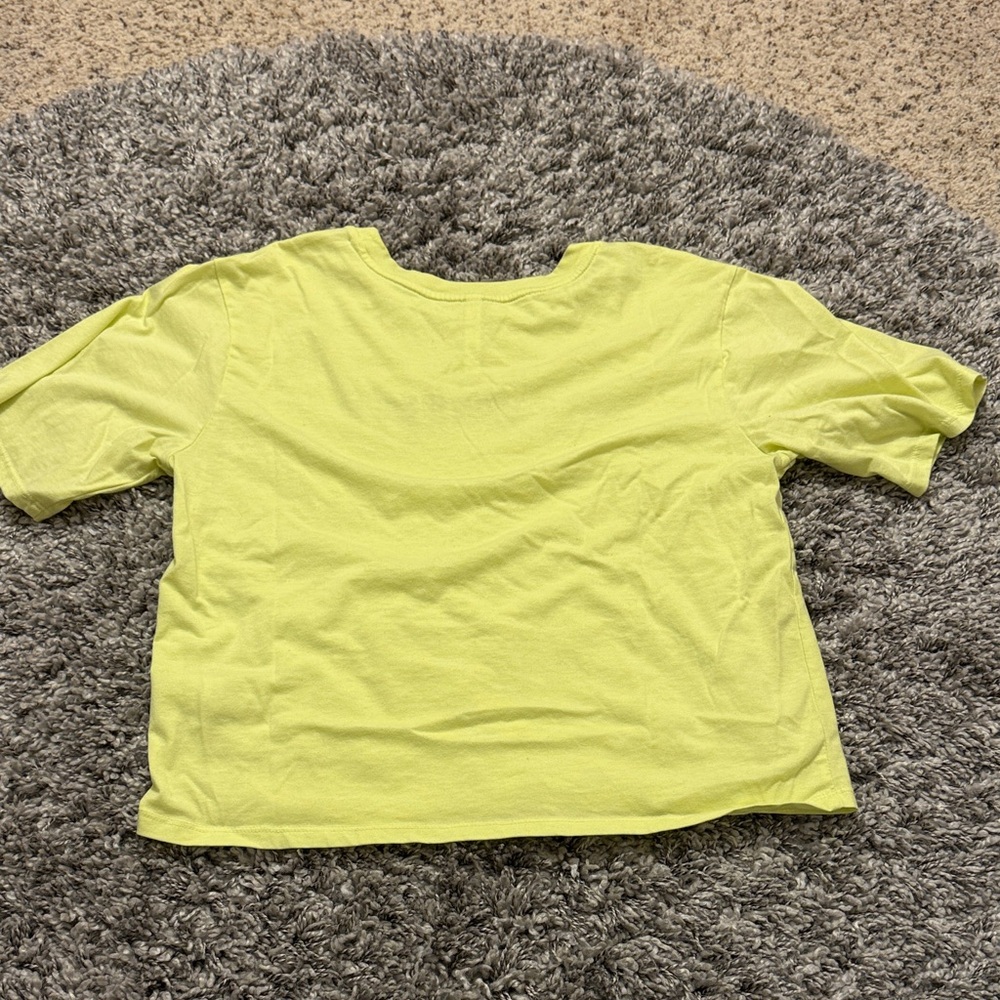 Fabletics Lime Crop Top with Motivational Text - Picture 3 of 3